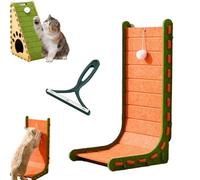 Mellowkin Cat Scratcher, 90° L Shape Scratch Pad Wall Mounted, 3D Felt Material, Scratch-Resistant And No Chipping, Cat Boredom Busters, Prevent Scratching Furniture (A-1, 30CM)