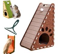 Mellowkin Cat Scratcher, 90° L Shape Scratch Pad Wall Mounted, 3D Felt Material, Scratch-Resistant And No Chipping, Cat Boredom Busters, Prevent Scratching Furniture (B-2, 60CM)