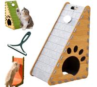 Mellowkin Cat Scratcher, 90° L Shape Scratch Pad Wall Mounted, 3D Felt Material, Scratch-Resistant And No Chipping, Cat Boredom Busters, Prevent Scratching Furniture (B-6, 60CM)