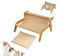 Mellowkin Cat Scratcher Couch, The Claw Lounge, Cat-Friendly Durable Scratcher and Lounger, 2-in-1 Kitty Scratch Pad and Lounge, Summer Breathable Fabric (Linen + Cooling Mat)