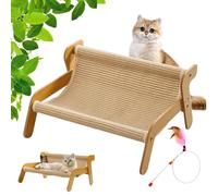 Mellowkin Cat Scratcher Couch, The Claw Lounge for Cats, 2-In-1Wear Resistant Scratching Sisal Chair, High Load-Bearing, Pet Wavy Rocker, Healthy Scratching and Relaxing (cool mat)