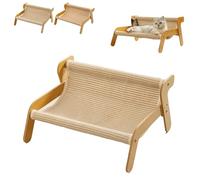 Mellowkin Cat Scratcher Couch, The Claw Lounge, Pet Wavy Rocker, 2-in-1 Cat Scratch Pad and Lounger, Sisal Cats Chair with High Load Capacity, Gentle on Claws for Healthy Scratching and Relaxing (A)