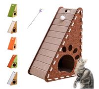 Mellowkin Cat Scratcher, Triangular Vertical Integrated Scratching Board, Wear-Resistant and Non-Shedding Felt Cat Scratchers for Indoor Cats Prevents Furniture Damage (A)