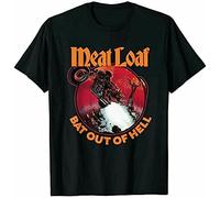 Mells Motorcycle Meat Loaf Bat Out of Hell T-Shirt Black L