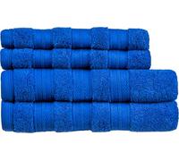 MELLUVA Large Bath Towels | Set of 4 | 100% Turkish Cotton | Highly Absorbent 600GSM | Soft Plush Luxury Towel Set | 2 Bath Towels 2 Hand Towels | Quick Dry | Denim Blue