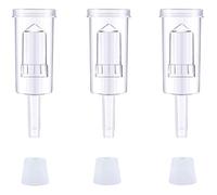 Mellystore Airlock Set for Fermentation, 3PCS Plastic Airlock with 3 Rubber Plug, White, Modern, Reusable, Food and Beverage Production, Preservation and Storage