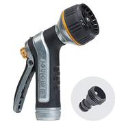 Melnor 65020-AMZ Metal Nozzle with QuickConnect Product Adapter Set, Multi-Pattern, Heavyweight Rear Trigger