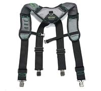 Melo Tough Gel Construction Work Suspender Tool Belt Suspenders with Gel shoulder pad Detachable Phone Holder (Heavy Duty Clip End Tool Belt Suspenders)