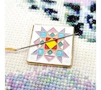 Meloca Designs Quilt Block Needle Minder for Cross Stitch, Embroidery, Needlepoint, Sewing, Quilting, Needlework and Haberdashery