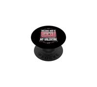 Melodic Rap Is My Valentine Funny Anti Valentine Heart Love PopSockets Adhesive PopGrip