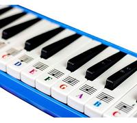 Melodica 32/37 Key Piano Stickers Transparent Removable Made in USA