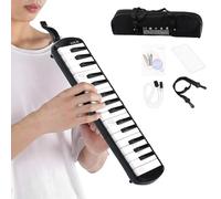 Melodica Instrument - 32 Keys Blow Keyboard, Mouthpieces, Lightweight Air Piano, Portable Harmonium | Professional Key Melodic Musical Instrument For Adults Students Practice Pr
