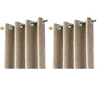 Melodieux 1 Panel Black Out Curtain 54 Inch Drop Curtains with Tie Back, Solid Coffee Casual Curtain, Noise Cancelling, Thermal Insulated, Windproof Warm Curtain for Winter (66 x 54 Inch) (Pack of 2)