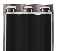 Melodieux Blackout Lining for Eyelet Curtains, 3 Pass Thermal Linings Black 46x90, 2 Pack