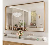 Melodieux Large Full Length Body Mirror for Wall 161x52 cm Gold Deep Frame Big Tall Long Mirror for Leaning Hanging for Hallway Bedroom Living Room