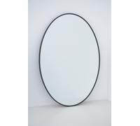 Melodieux Oval Wall Mirror, 61x91 cm Hanging Vanity Mirror, Decorative Wall-Mounted Mirror for Bathroom, Living Room, and Hallway, Gold
