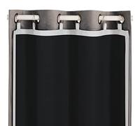 Melodieux Thermal Insulated 100% Blackout Curtain Liner for 84 Inch Long Curtains, Off White/Black, 40 by 80 Inch, 1 Panel, Rings Included