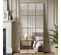 Melodieux Window Wall Mirror 76x180 CM Rectangular Full Length Floor Mirror Bronze Aluminium Frame Wall-Mounted Decorative Mirror for Living Room Entryway Hallway Indoor Outdoor