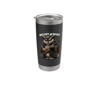 Melody and Magic Owl Playing Guitar Music Lover Owl Stainless Steel Insulated Tumbler