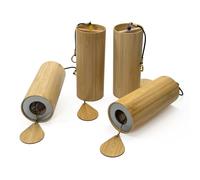 Melody Chimes 4pc Bamboo Wind Chimes Set - Outdoor and Indoor Chimes for Meditation, Healing, and Sound Therapy - 4 Elements Air, Fire, Earth, Water