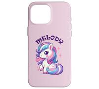 Melody Cute Unicorn Design for Girls Name Melody Case for iPhone 16 Pro Max