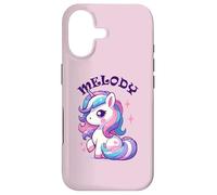 Melody Cute Unicorn Design for Girls Name Melody Case for iPhone 17
