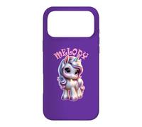 Melody Cute Unicorn Design for Girls Name Melody Case for iPhone 17 Pro Max