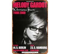 Melody Gardot - Worrisome Heart, Berlin & Hamburg 2008 - Konzertplakat Plaque Poster Metal Tin Sign 8" x 12" Vintage Retro Wall Decor