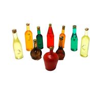 Melody Jane Dolls House 10 Mixed Coloured Bottles B Kitchen Pub Shop Accessory