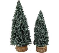 Melody Jane Dolls House 2 Evergreen Pine Trees Miniature Christmas Garden Scene Accessory