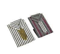 Melody Jane Dolls House 2 Folded Men's Shirts with Tie 1:12 Bedroom Shop Store Accessory