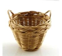 Melody Jane Dolls House 2 Handled Wicker Washing Storage Basket Miniature 1:12 Accessory