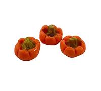 Melody Jane Dolls House 3 Baby Pumpkins Fruit Miniature Kitchen Shop Halloween Accessory