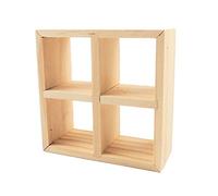 Melody Jane Dolls House 4 Cube Display Unit Modern Display Shelves Miniature