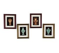 Melody Jane Dolls House 4 Raised Greek Urn Pictures in Frames Miniature Accessory Set