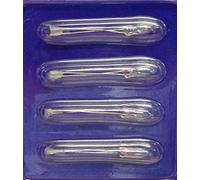 Melody Jane Dolls House 4 Spare Bi Pin Bulbs Flame Tip Glass 12V 30MA Lighting Accessory