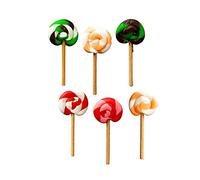 Melody Jane Dolls House 6 Assorted Lollipops Miniature Sweet Shop Candy Store Accessory 1:12