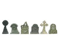 Melody Jane Dolls House 6 Gravestone Tombstone Headstone Halloween Graveyard 1:24 Accessory