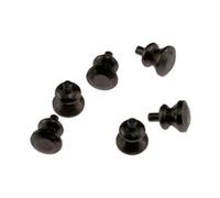 Melody Jane Dolls House 6 Round Silver Black Drawer Door Knobs Fittings Spare Parts 1:12
