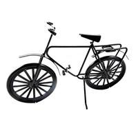 Melody Jane Dolls House Adults Black Bike Bicycle with Luggage Rack Miniature Accessory