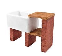 Melody Jane Dolls House Belfast Sink on Brick Legs with Draining Shelf Kitchen Furniture