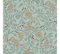 Melody Jane Dolls House Birds & Berries Green Miniature Print Wallpaper 1:12 Scale