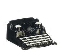 Melody Jane Dolls House Black & White Classic Typewriter Miniature Study Office Accessory