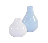 Melody Jane Dolls House Blue and White Modern Vases Miniature Flower Ornament Accessory Set