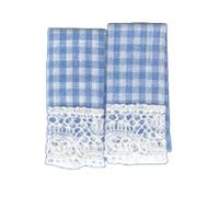 Melody Jane Dolls House Blue Gingham Kitchen Tea Towels Kitchen Accessory