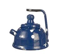 Melody Jane Dolls House Blue Spot Kettle Metal Kitchen Accessory Miniature 1:12 Scale