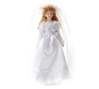 Melody Jane Dolls House Bride with Ringletts Porcelain Wedding Figure Lady Woman
