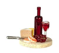 Melody Jane Dolls House Cheese & Wine Board1:12 Scale Kitchen Dining Room Food Accessory