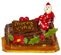 Melody Jane Dolls House Chocolate Yule Log Christmas Cake Festive Baking Shop Accessory