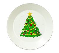 Melody Jane Dolls House Christmas Tree Plate Miniature Kitchen Dining Room Table Accessory
